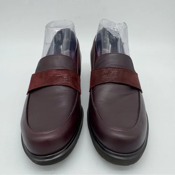 Munro Geena Wine Purple Leather Loafer Size 8 M - Picture 3 of 11